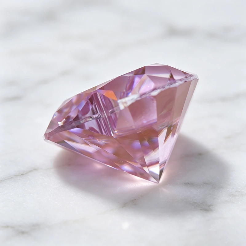 Moissanit-Stein Herzschliff Sakura-Rosa Farbiger Edelstein für Charms Schmuckherstellungsmaterialien Besteht Diamanttester mit Zertifikat – Detail 4