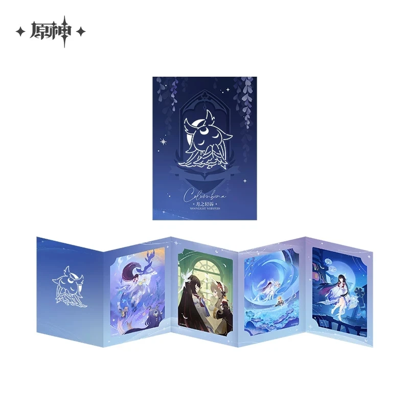 [Pre-order] Official Genshin Impact “Whispers of the Moon” Series Merchandise: Colombina Pin & Collectible Card Set—Anime Gift