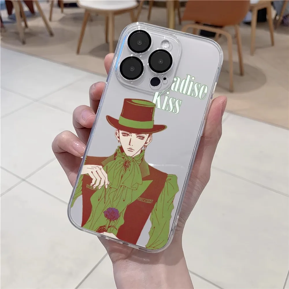 Paradise Kiss Manga  Phone Case For iPhone 11 12 Mini 13 14 15 Pro XS Max X 8 Plus SE XR Transparent Shell