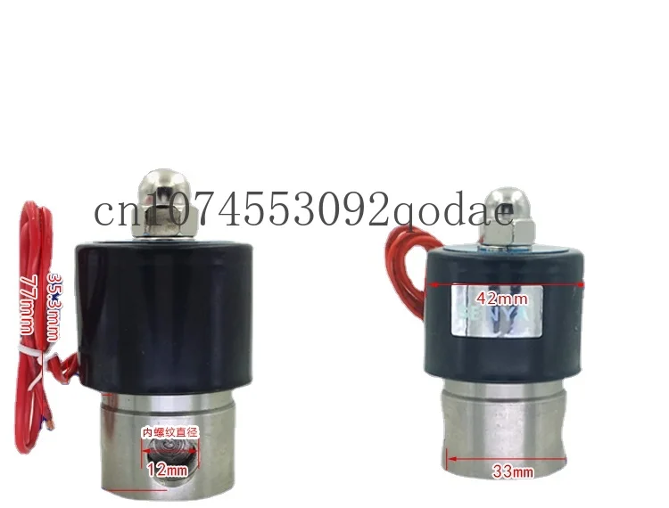 2 way Electric Solenoid Valve DN8  DN10  DN15 DN20 DN25 Stainless Steel 304 Pneumatic normally open solenoid Valve for Water Oil