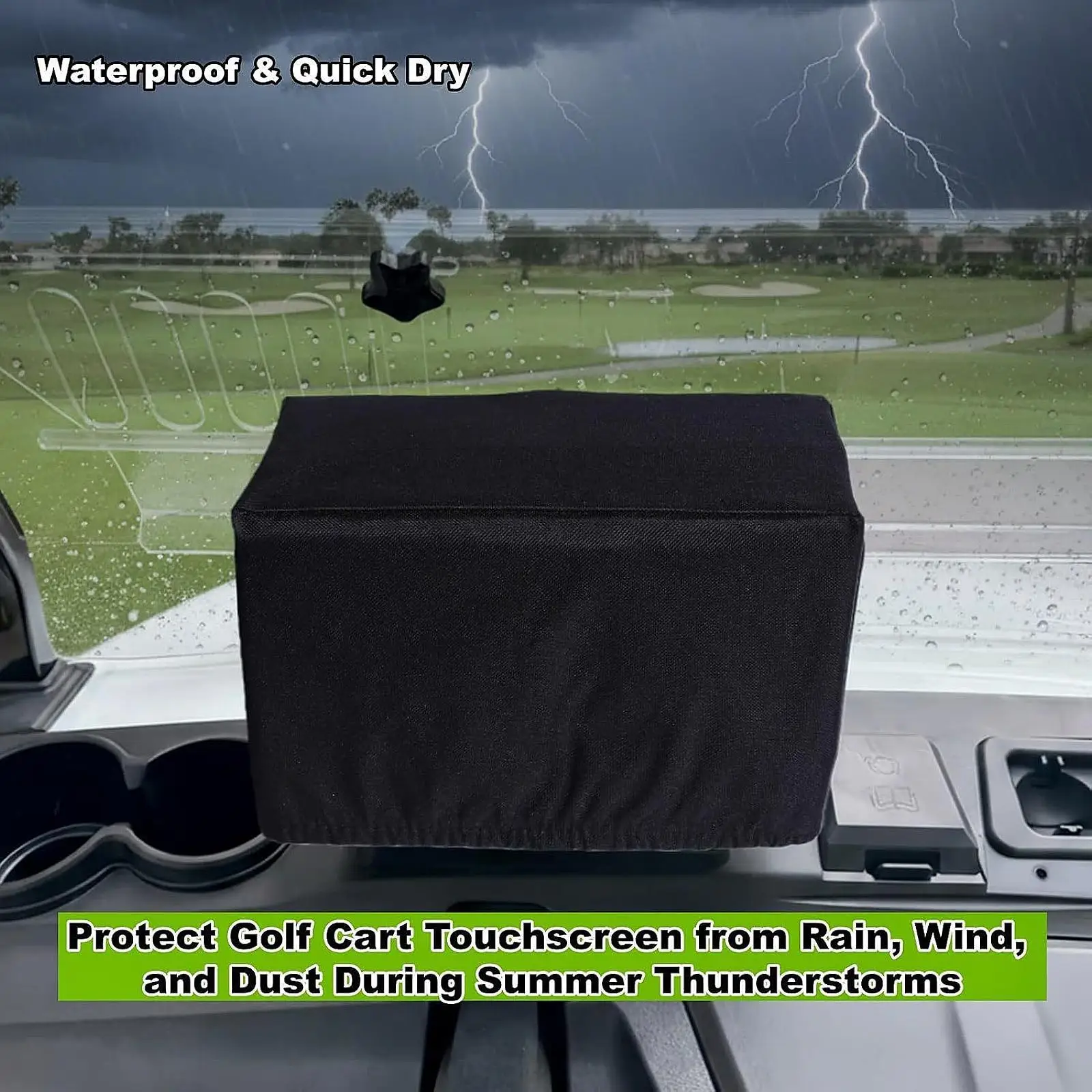 

Golf Cart Touchscreen Cover Reusable Waterproof Protection Accessory