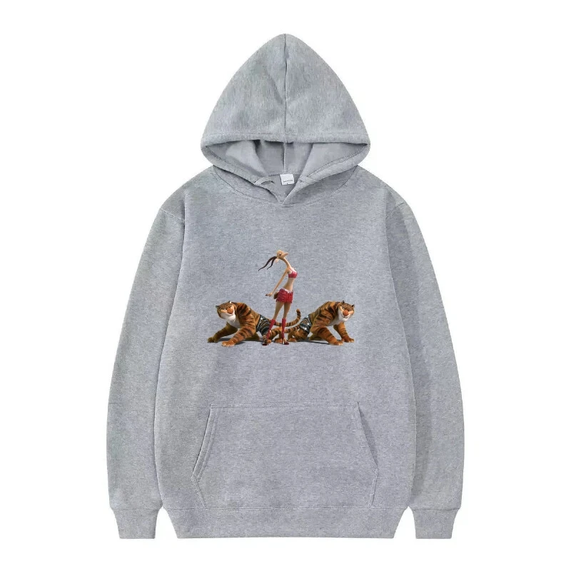 ディズニー ズートピア プリントパターン女性ファッション白冬面白いトップス服プルオーバーレディース安い Y2k パーカー男性スウェット