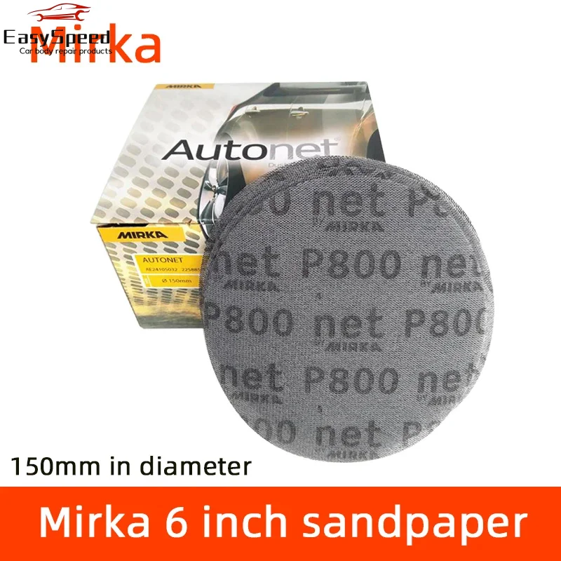 

Finland Mirka 6-inch Sandpaper Flocking Grid Circular Pneumatic Dry Grinding Self-adhesive Sheet For Polishing Automobile Putty