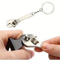 2pcs Car Mini Wrench Keychain Pendant Simulation Repair Tools Hardware Handicrafts Adjustable Portable Tool Practical Gift Parts
