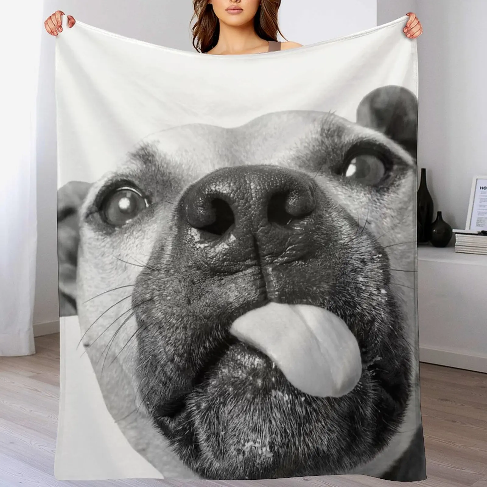 

Pit kiss! (Pit bull) Throw Blanket