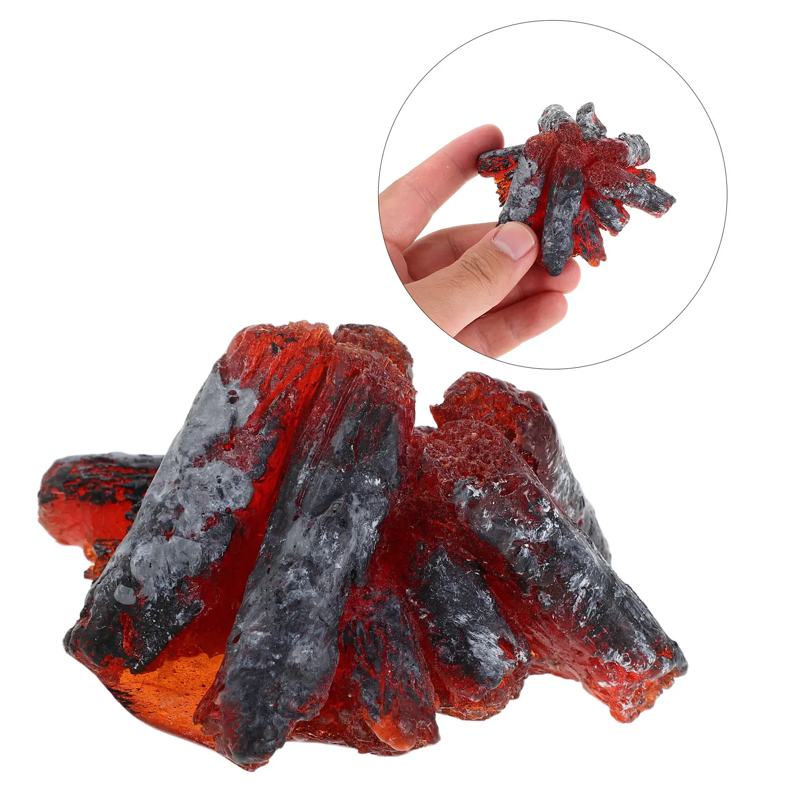 Artificial Campfire Ornament Resin Mini Bonfire with Detailed Logs Flame Effect for Micro Landscapes Mini Fire DIY