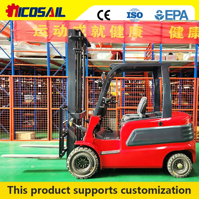 CE Certified 3 Ton Electric Forklift H-beam Mast 120mm-150mm Width for Factory Warehouse Cargo