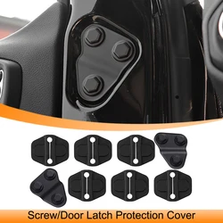 Car Door Screw Latch Lock Protective Case Cover Decoration Trim for Jeep Wrangler JL 2018-2021 2022 2023 Interior Accessories