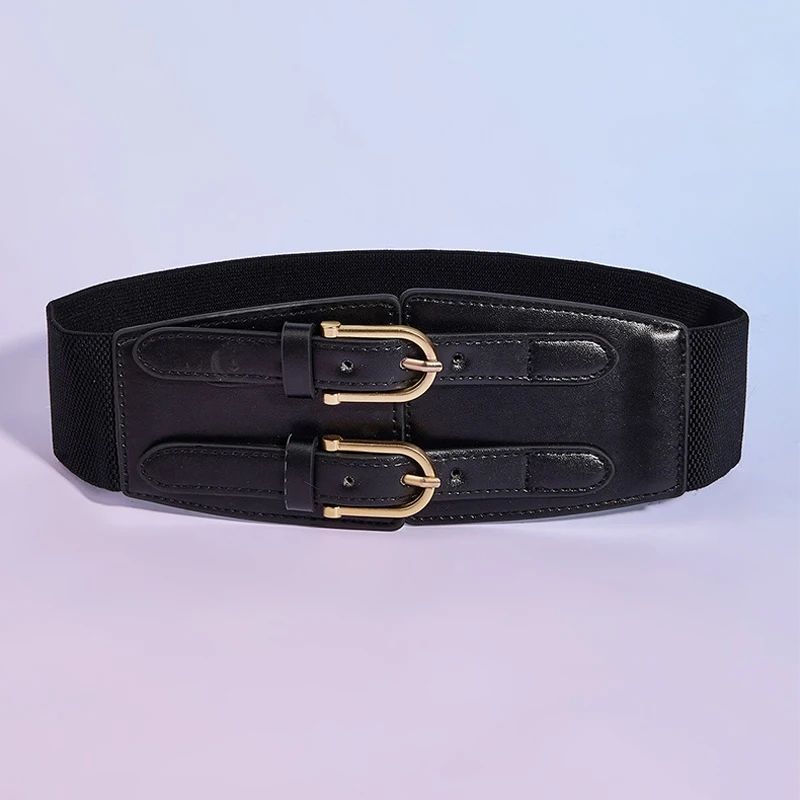 أزياء المرأة مشد حزام عريض بو الجلود التخسيس الجسم حزام السيدات مرونة عالية حزام خصر القوطية فستان حزام