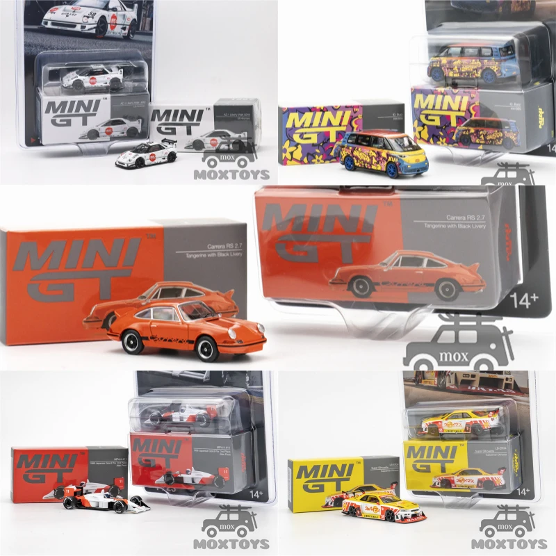 MINI GT 1:64 AZ-1 Liberty Walk ID.Buzz KW/BBS Carrera MP4/4 ER34 SKYLINE Diecast Model Car