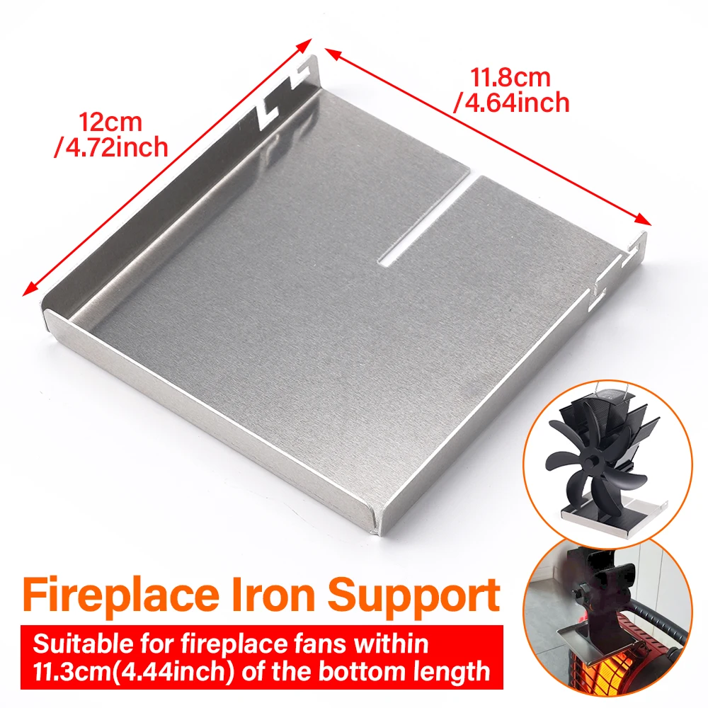 Stove Fan Bracket for Fireplace Fan/Heated Stuff Shelf Stand Wood Stove Fan Iron Mounting Bracket Outdoor Heater Accessories