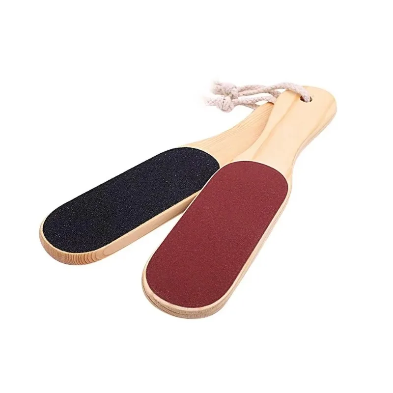 Double Sides Foot File Rasp Pedicure Tools Feet Dead Skin Callus Remover Wooden Handle Foot Scrubber Sandpaper Foot Care