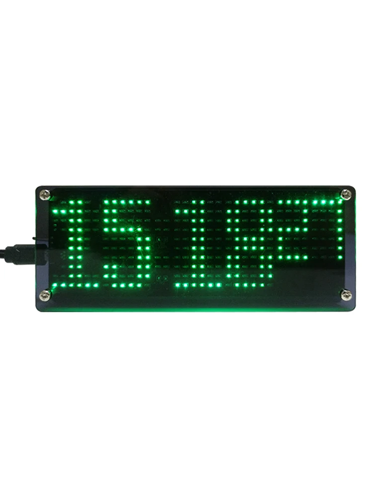 Zestaw DIY Cyfrowy Zegar Matrycowy LED Oświetlenie DIY Ćwiczenia Lutowania Części do Nauki Projekt z Kablem USB — zdjęcie produktu 6