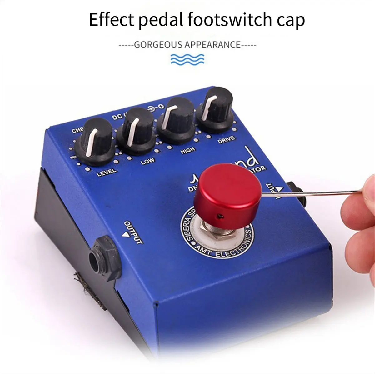 (ABYM) 4Pcs Guitar Pedal Cap Aluminum Alloy Footswitch Topper for Enhanced Performance
