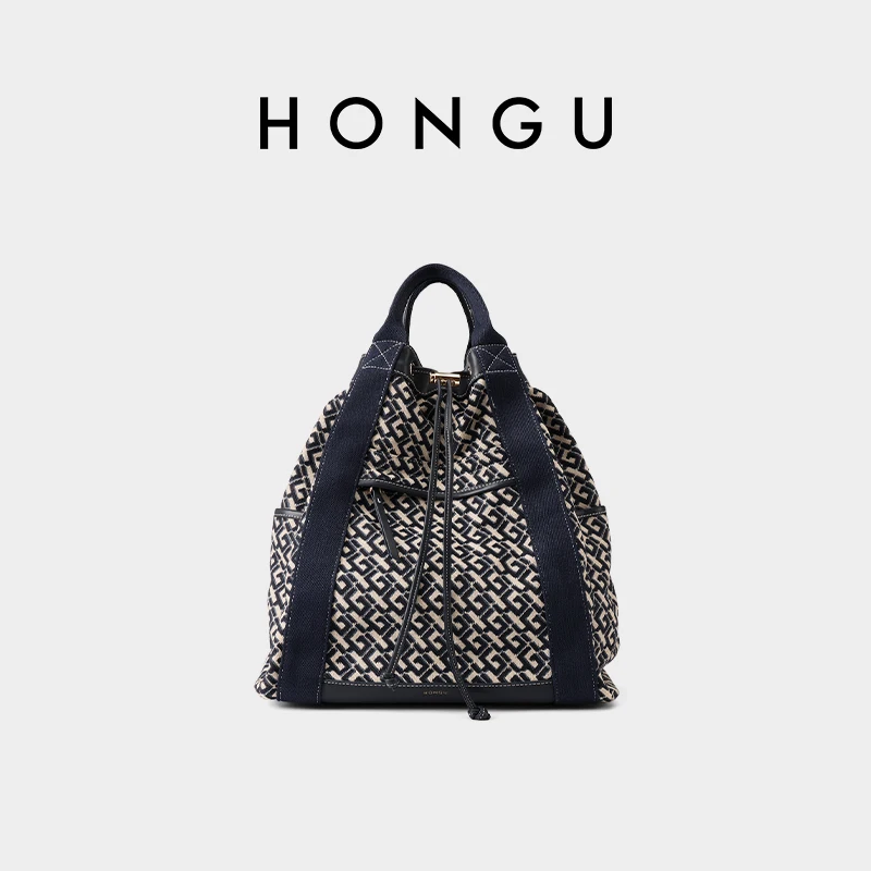 

HONGU новый элегантный женский рюкзак, многофункциональная дорожная сумка большой вместимости, спортивная сумка с геометрическим узором, классический этнический стиль