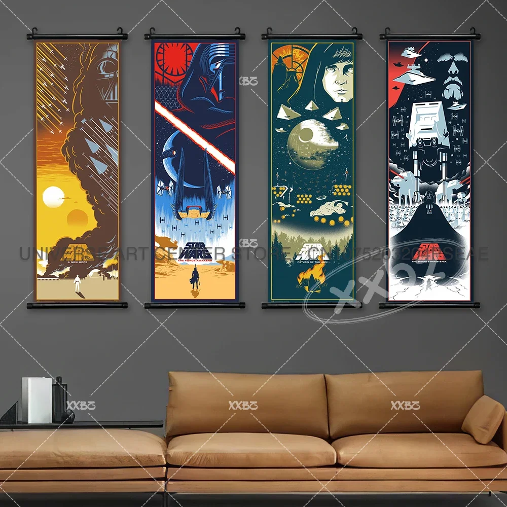 Star Wars Return of the Jedi Poster Luke Skywalker Home Decor Hang Painting General Leia Organa Scroll Picture Ben Solo Wall Art