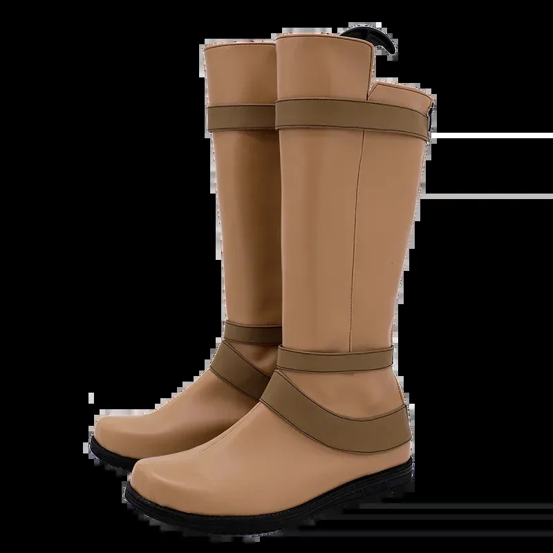 2025 aaa 4 코라의 전설 코스프레 부츠 브라운 가죽 신발 유니섹스를 위한 모든 사이즈 맞춤 제작