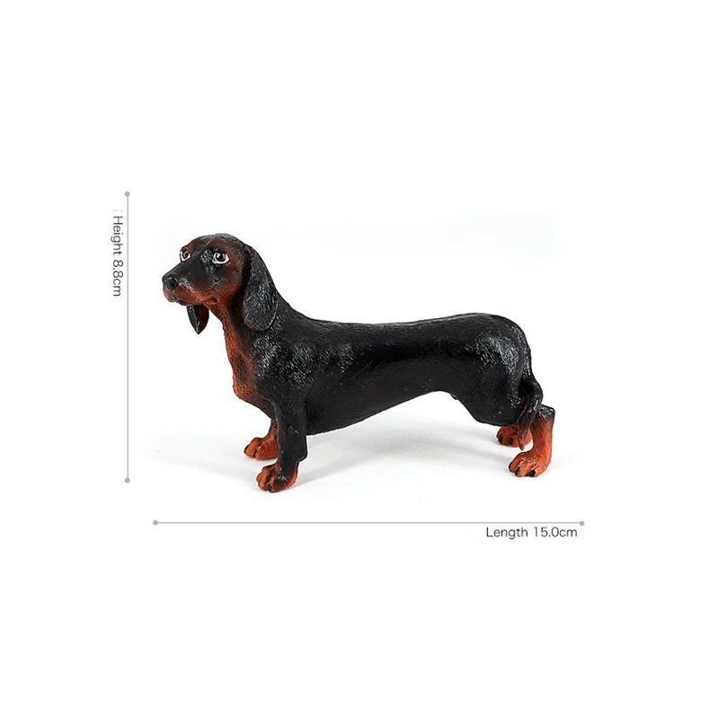 Simulation Dachshund dog desktop ornament pet Dackel dog home decoration Teckel puppy model