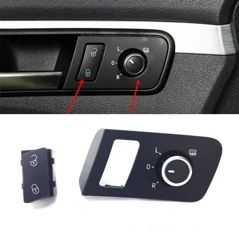 Car Side Door Control Switch Mirror Switch Adjust Knob  For VW Touran Caddy 2003-2017 Interior Replacement Parts