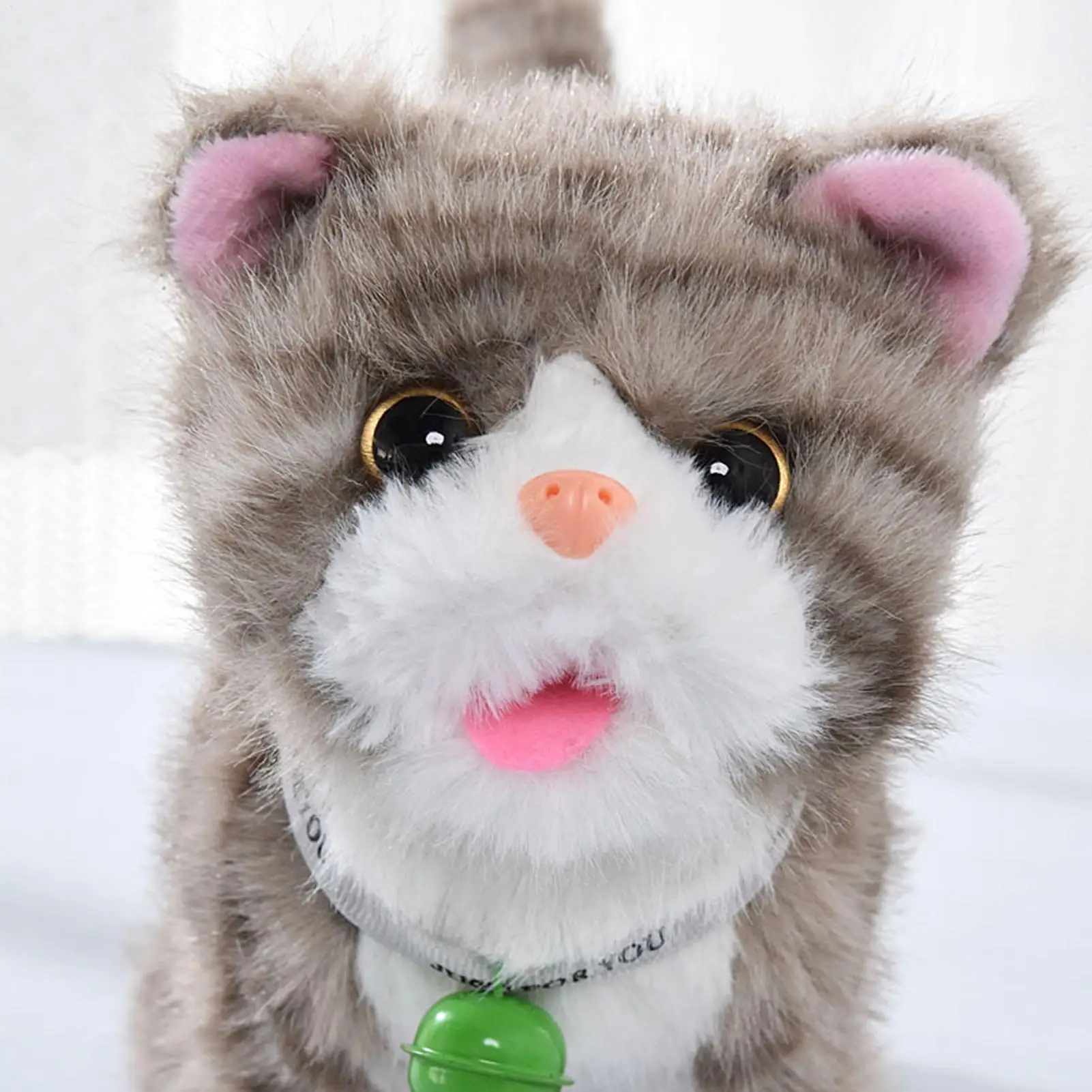 ตุ๊กตาแมวเดินได้ พูดได้ มีเสียงเพลง ของเล่นแมวไฟฟ้าแบบโต้ตอบ ตุ๊กตาสัตว์เลี้ยง ของเล่นสำหรับคนรักสัตว์เลี้ยง ของขวัญวันเกิด ปีใหม่