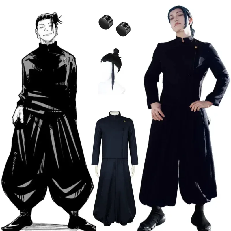 

Jujutsu Kaisen Geto Suguru Cosplay Anime Costume Black School Uniform Wig Suit Halloween Men's Costumes Clothing