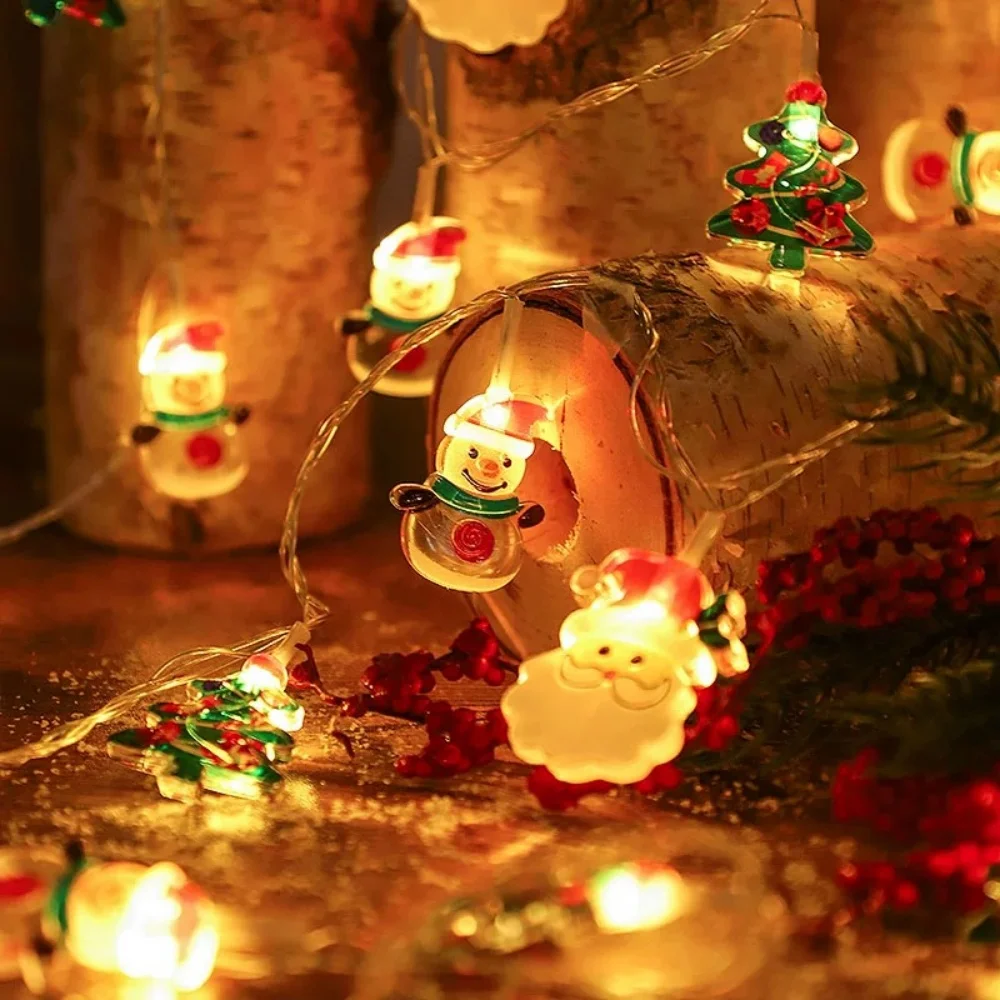 سلسلة ضوء عيد الميلاد ثلاثة في واحد LED ضوء ديكور غرفة النوم فناء جو ضوء احتفال عيد الميلاد