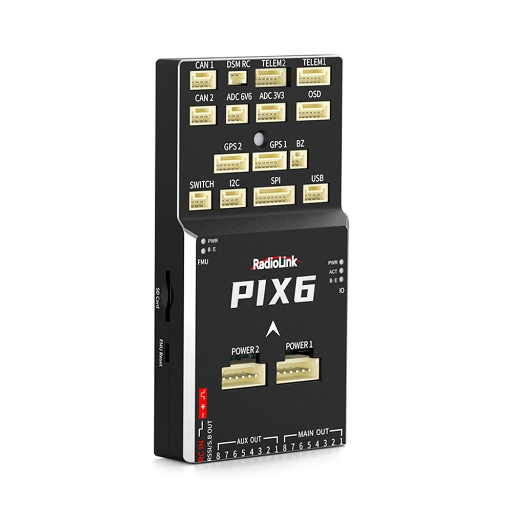 Radiolink-PIX6フライトコントロール,統合されたbec,216mhzメイン周波数,ヘリコプター,固定翼航空機,ドローン,潜水艦,ロボット,16チャンネル