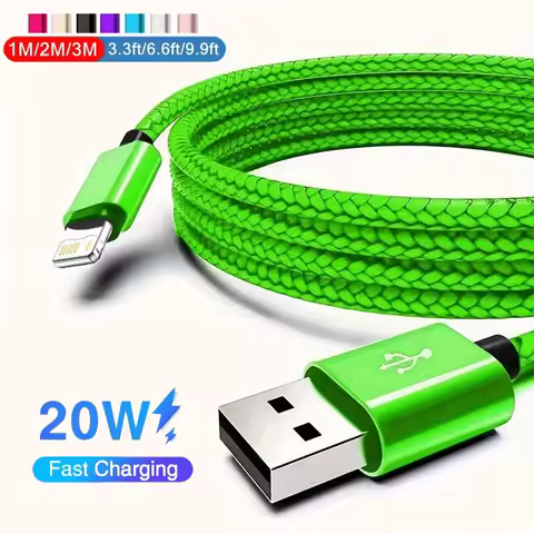 20cm 1m 2m 3m USB Cable Charger For iPhone 13 12 11 Pro XS MAX X 8 7 6S 6 Plus 5 iPad Fast Charging Original Long Wire Data Cord