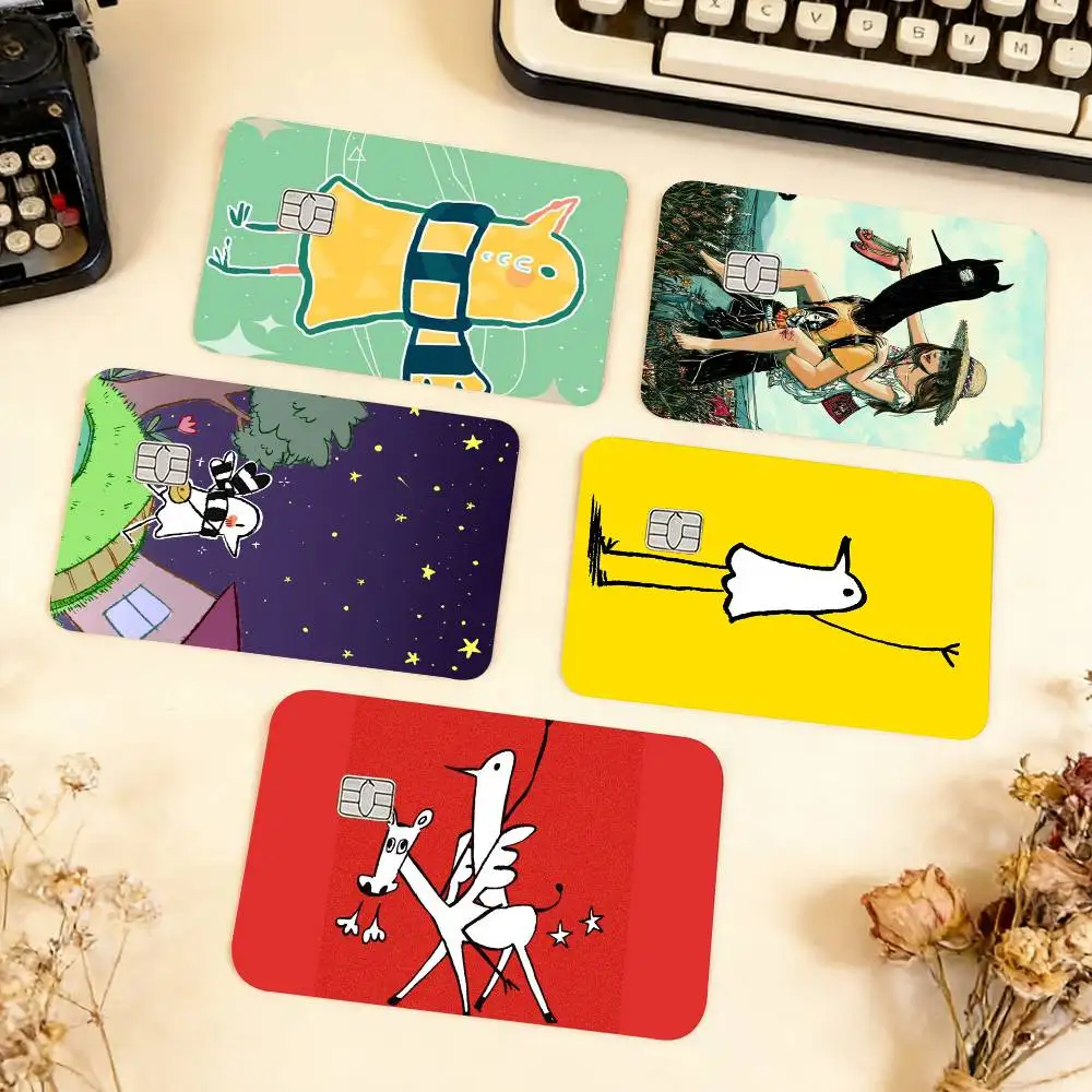 

Cartoon G-Goodnight P-unpun Waterproof Film Skin Cover Credit Card Stickers Debit Front Bank Bus Pass