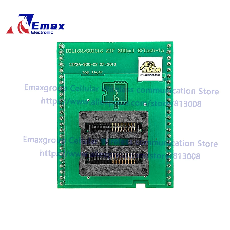 ELNEC DIL16W/SOIC16 ZIF 300mil SFlash-1a (от. нет. 70-1272A) IC Испытательное сиденье Испытательный стенд Испытательная розетка Сиденье для программирования
