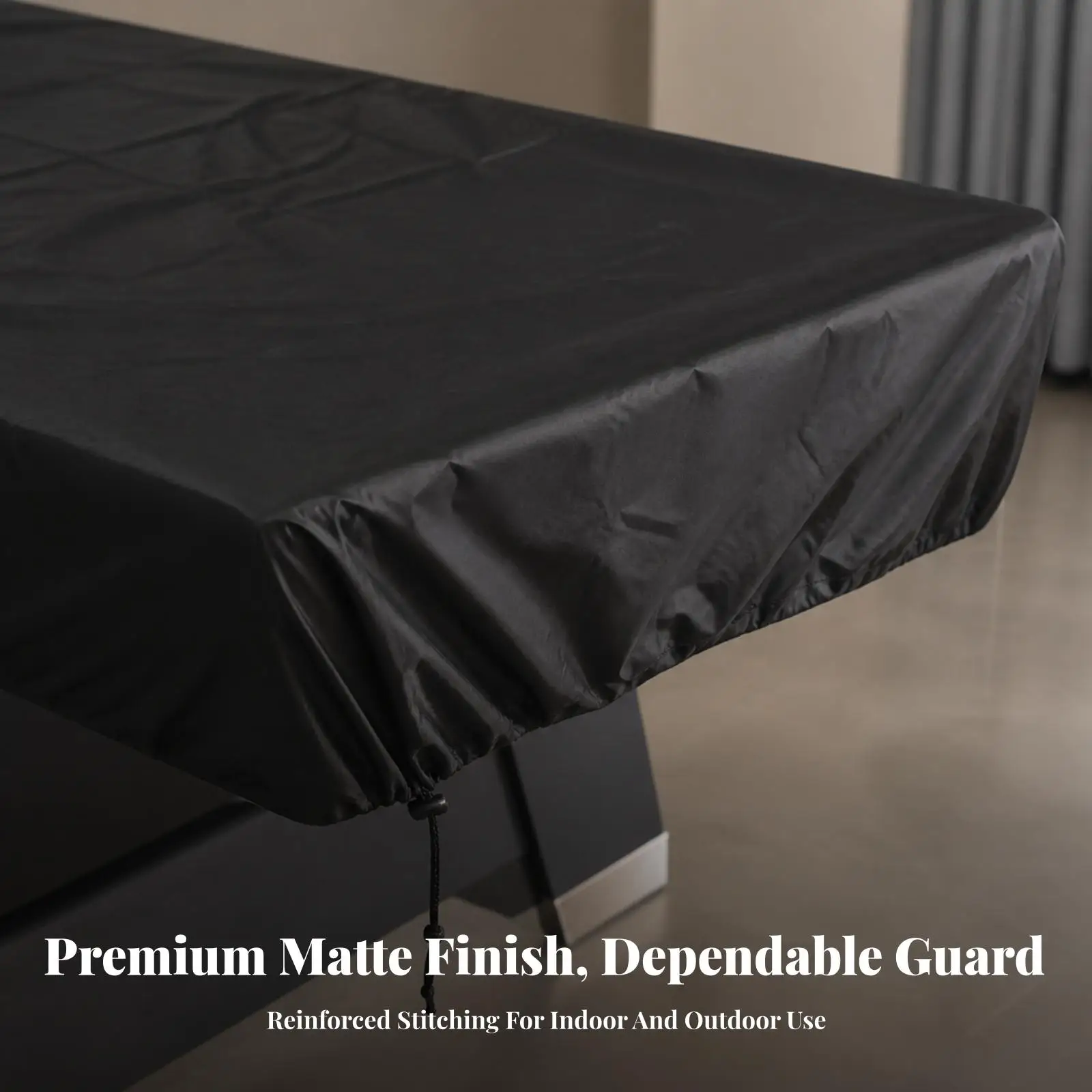 Pool Table Cover Waterproof Oxford Cloth Billiard Protector with Drawstring for Snooker Table Dustproof Moisture Guard Game Room