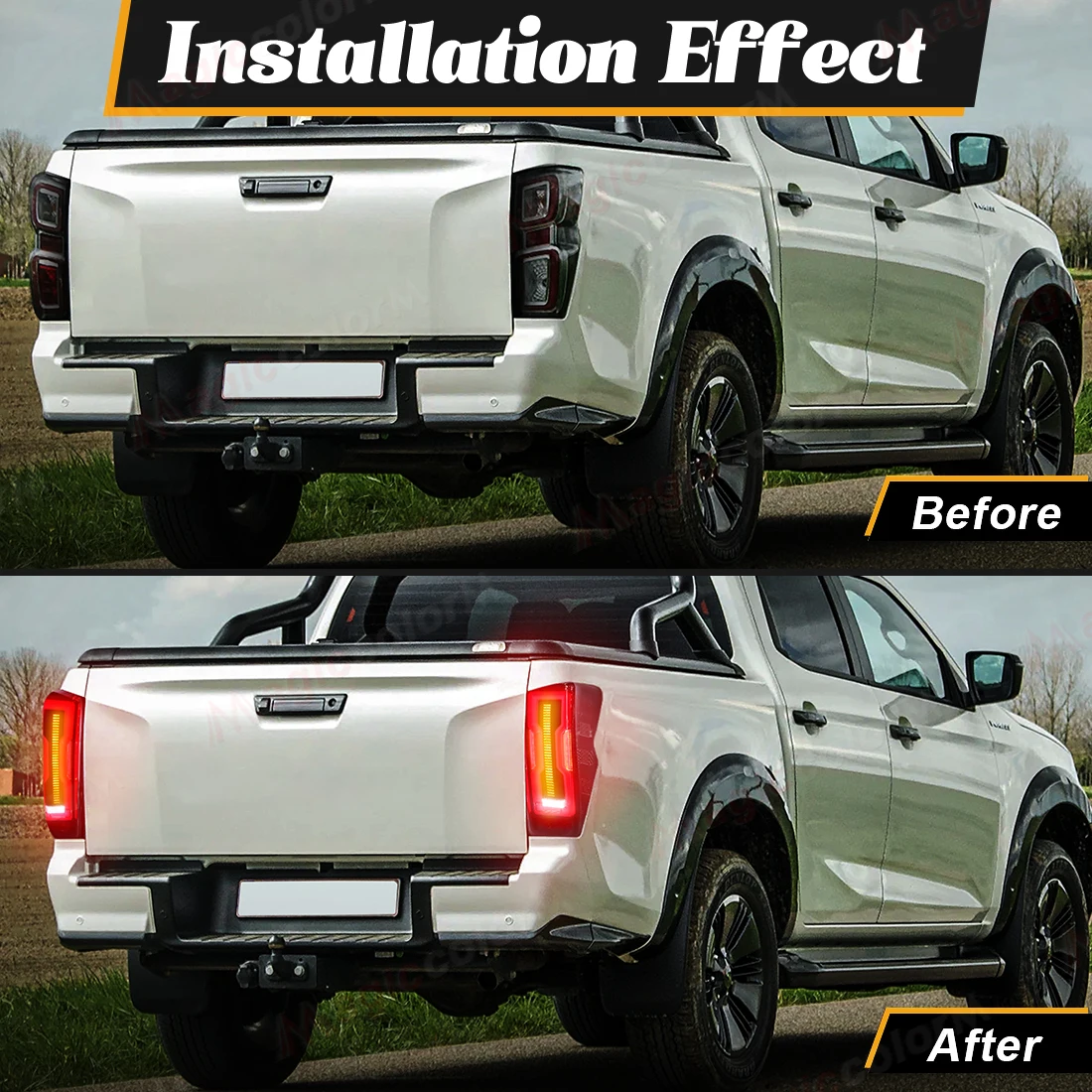 مصابيح خلفية ل ايسوزو D-Max DMax بيك اب 2020 2021 2022 LED القيادة بدوره إشارة عكس أضواء الفرامل اكسسوارات السيارات المصابيح الخلفية #6