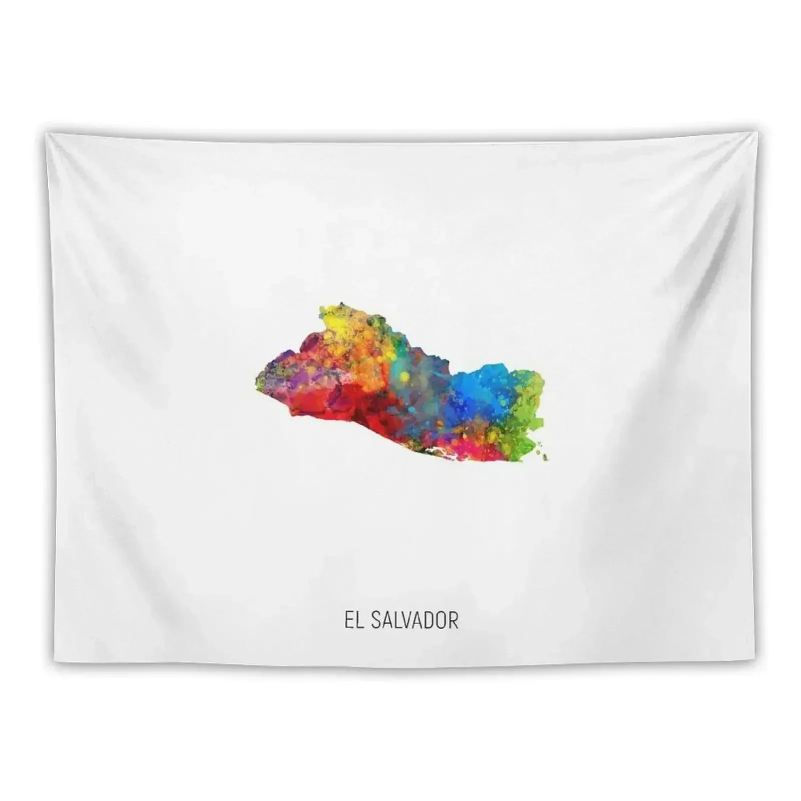 

El Salvador Watercolor Map Tapestry Room Decorator Decoration Home Room Decore Aesthetic Tapestry