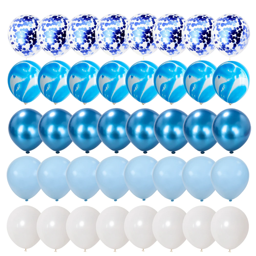 40 stücke 10 Zoll Schwarz gold Latex Ballon Konfetti Marmor Makronen Ballon Hochzeit Geburtstags feier Dekoration Baby party Luftballons – Detail 1