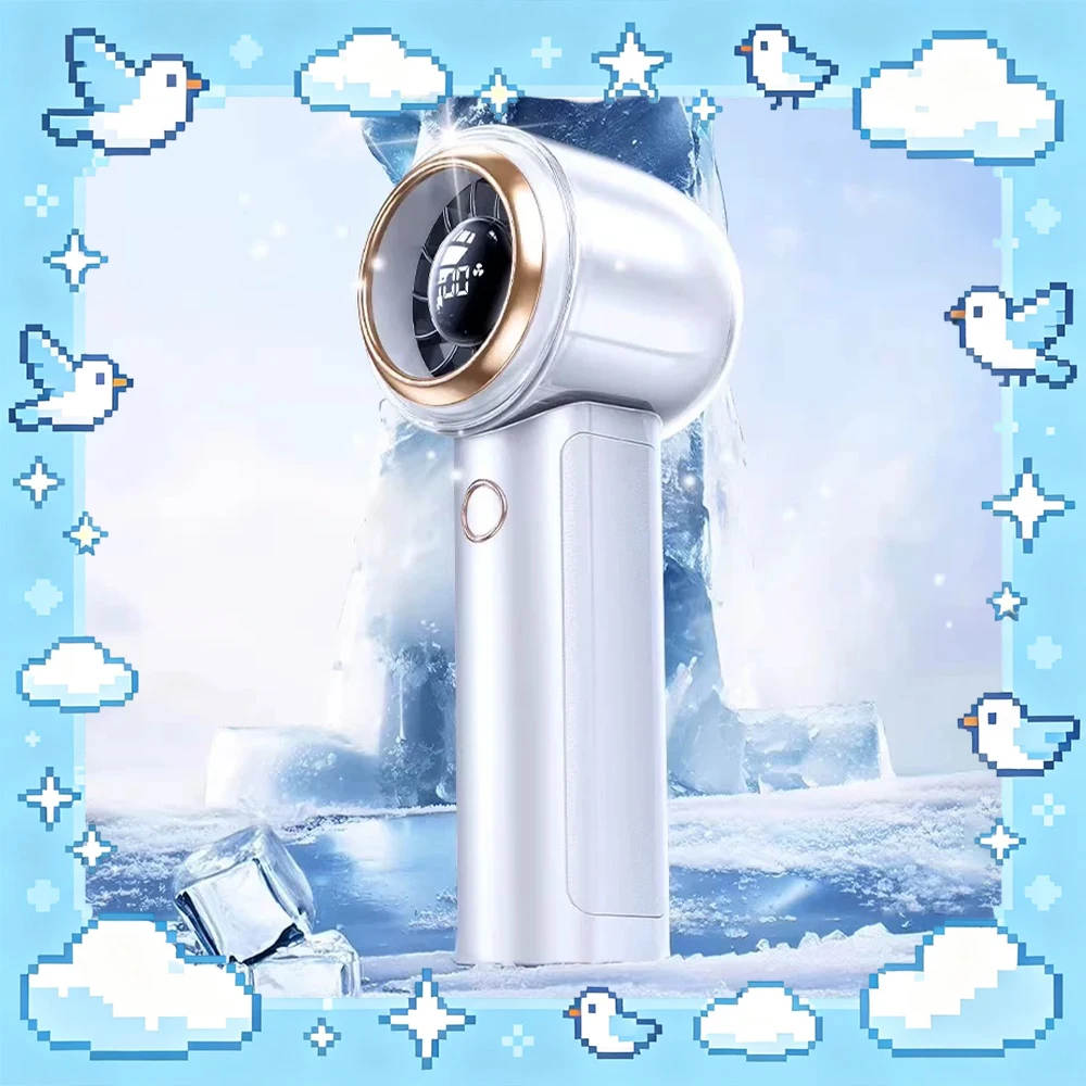 Cafele JingFeng Handheld Electric Fan Hurricane Patented Air Duct Handheld Electric Small Fan Reduce Noise Light Weight For Gift