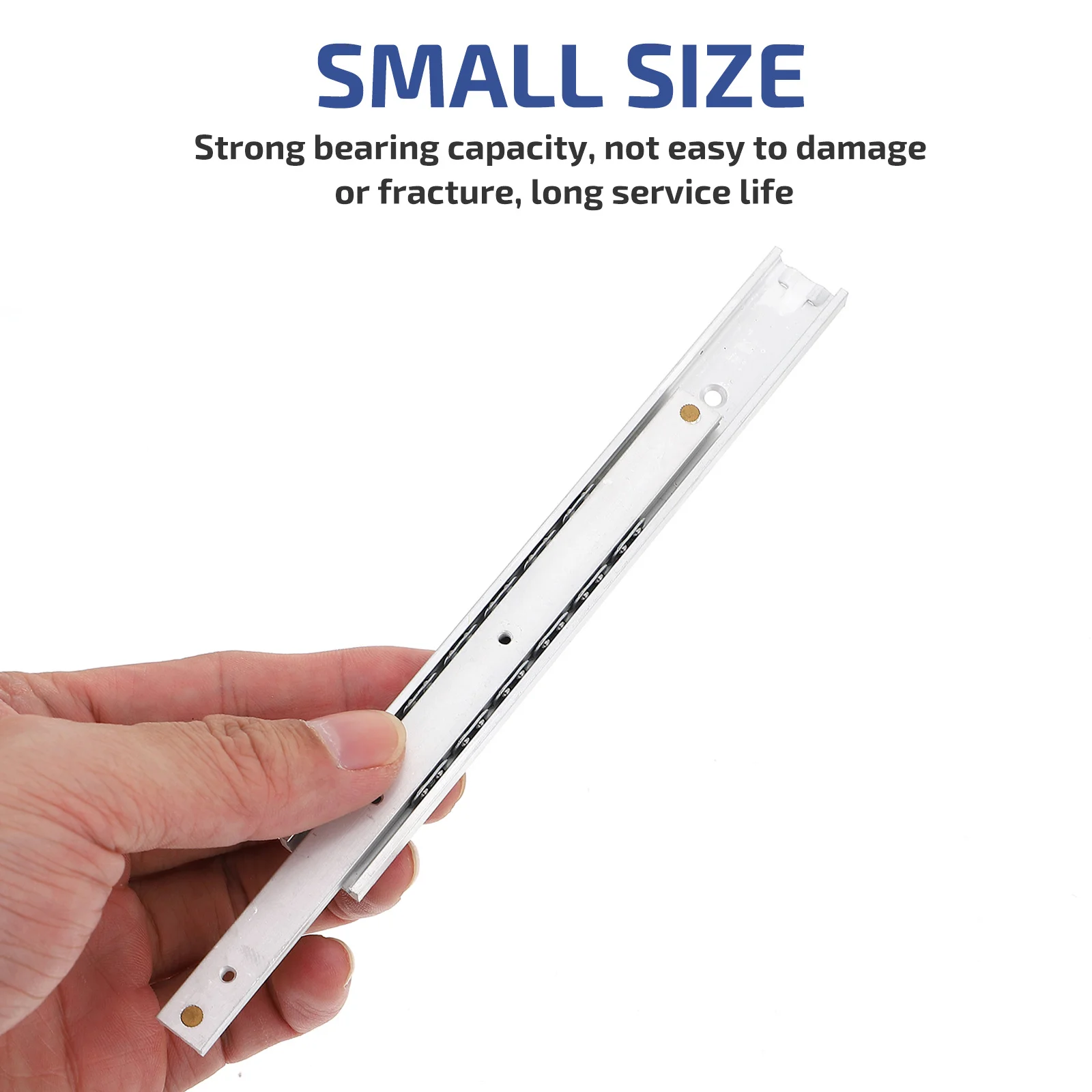 

2pcs Slide Rail Heavy Duty Aluminum Alloy Drawer Tracks Cupboard Cabinet Furniture Glides Extended Slides Sturdy