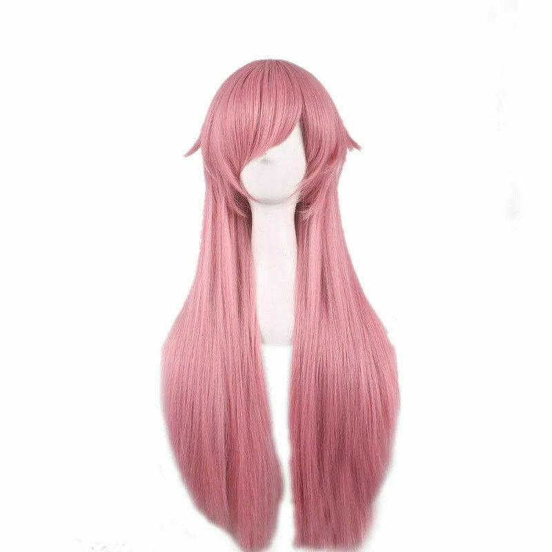 

100 см для косплея дневник будущего Mirai Nikki Gasai Yuno парик для вечеринки розовый