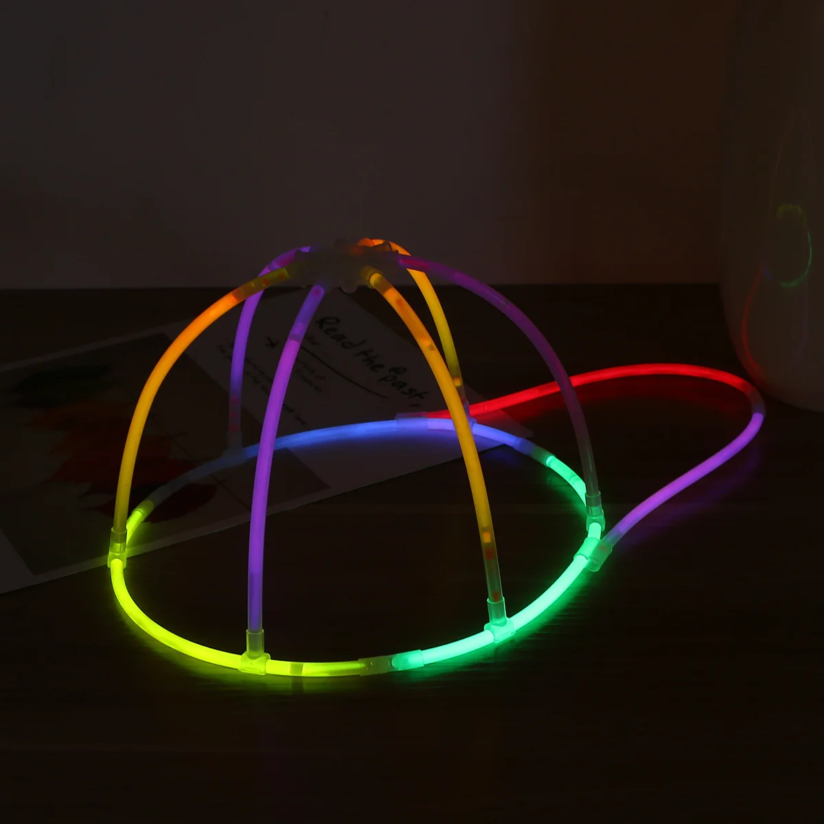 

Glow Hat Durable Lightweight Bright Glow for Party Concert Festival Decoration Luminous Props Disposable Light Cap