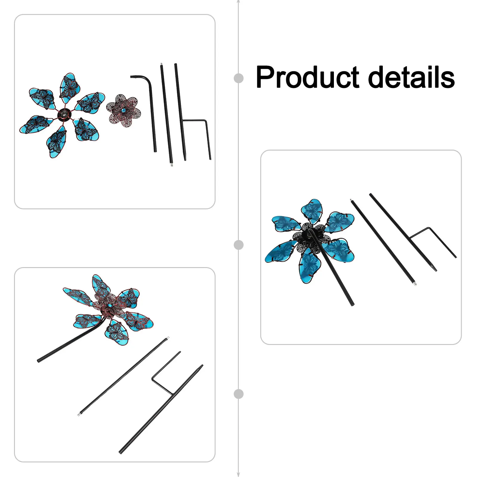 Decorative Butterfly Spinner Yard Art 1 Piece Butterfly Garden Decor Easy Installation Mesmerizing Garden Display