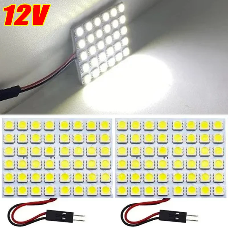 48/24/12 Car White LED Light Interior Reading Lamp SMD Lights 12V Auto interior Reading Lights for 5050 Car Trunk Roof Dome Bulb
