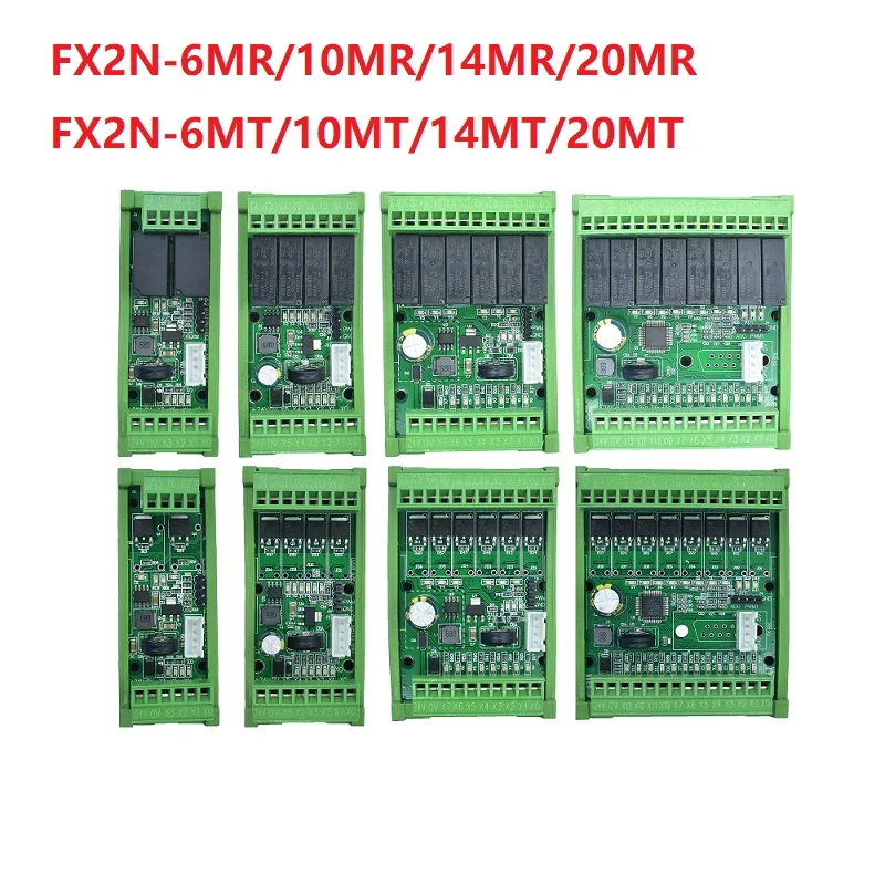 Industrial PLC Control Board Relay Transistor Output 6/10/14/20 Point Analog Input DIN Rail Mount DC24V with Base Socket