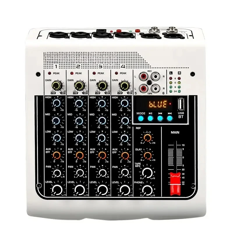 MIX-400 Professional 8 Channel Audio Mixer With USB MP3 Player Mixing Console of DJ Audio Console Mixer