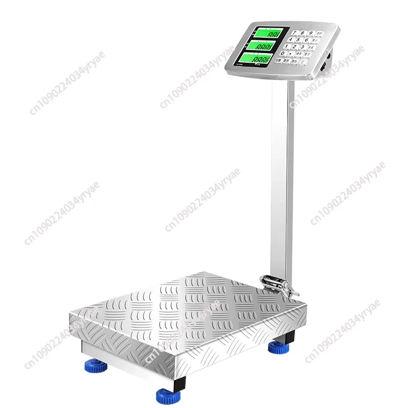 

Commercial stainless steel 300kg electronic scale 100kg waterproof electronic scale precision foldable