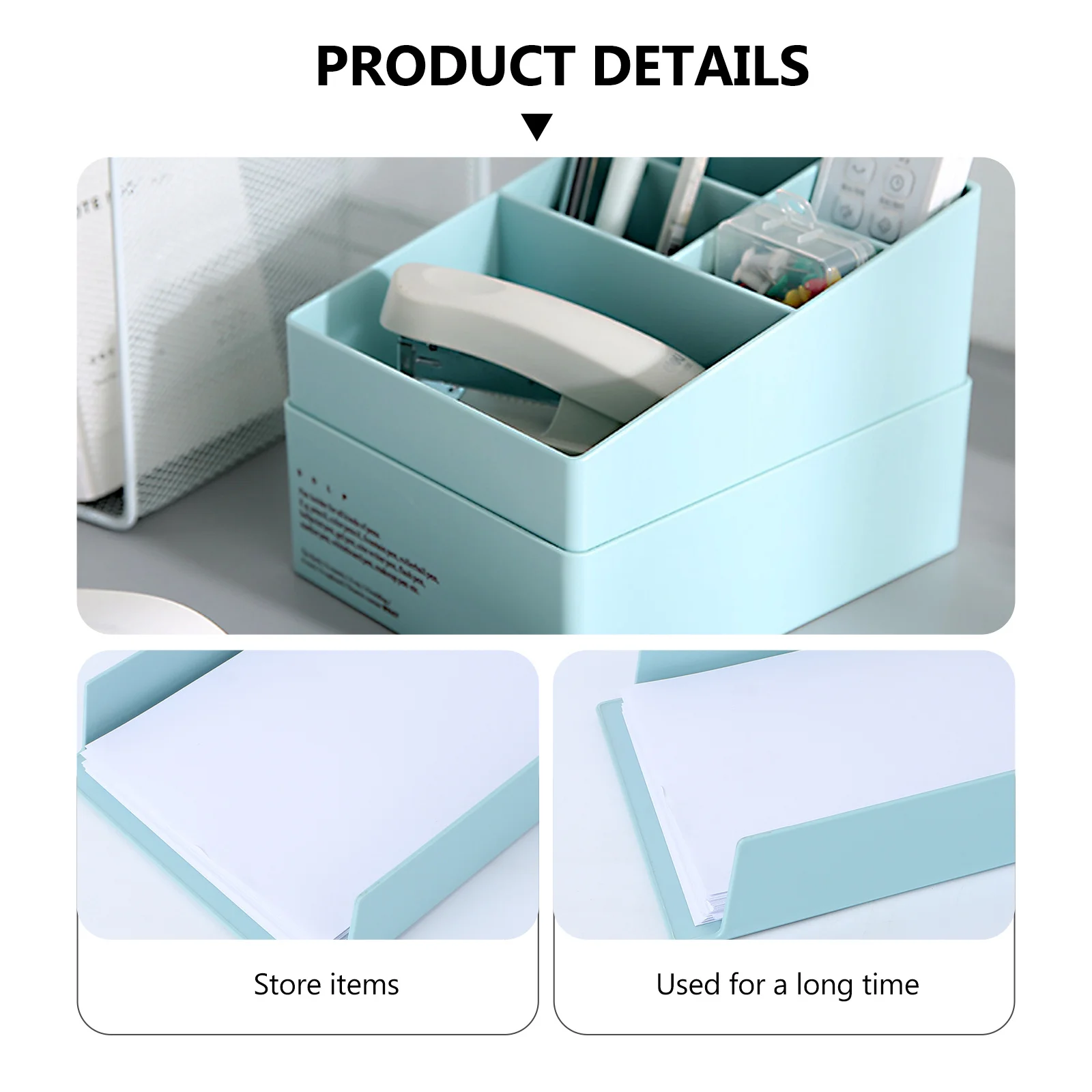 

1Pcs Desktop Storage Box Drawer Organizer Large Capacity Plastic Case for Stationery Phone Cables