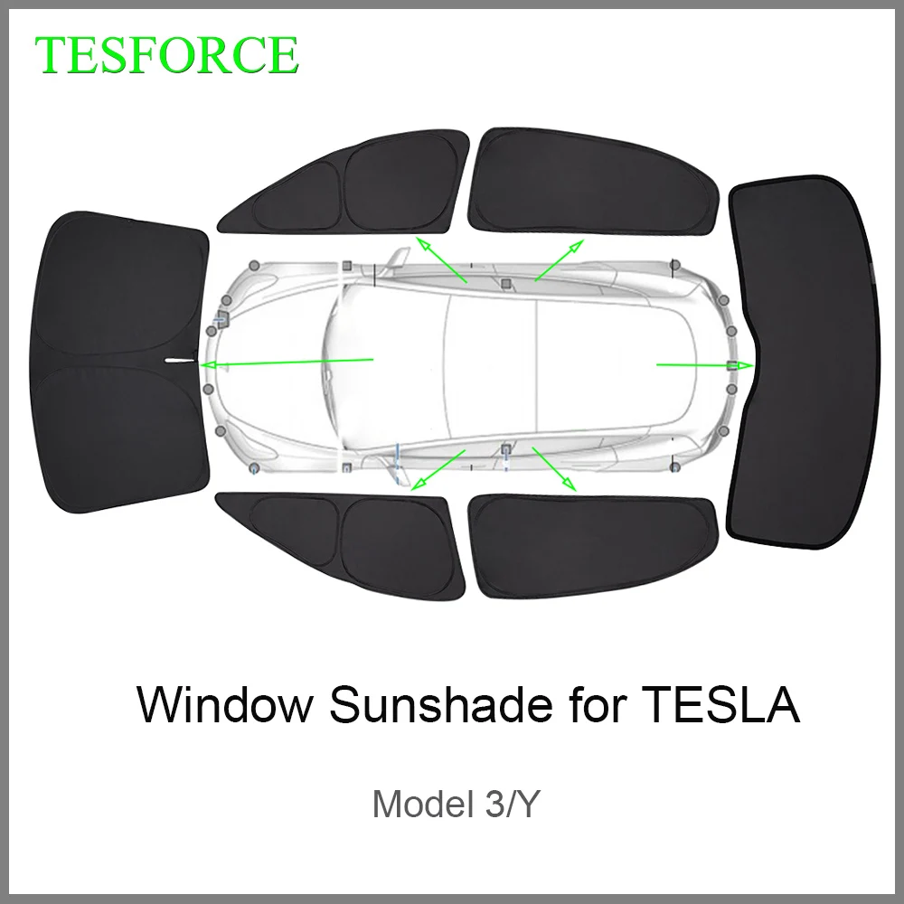 Parasol de privacidad para Tesla Model 3 Y, sombreado ciego para ventana lateral de coche, accesorio de descanso para Camping Y senderismo, ajuste personalizado