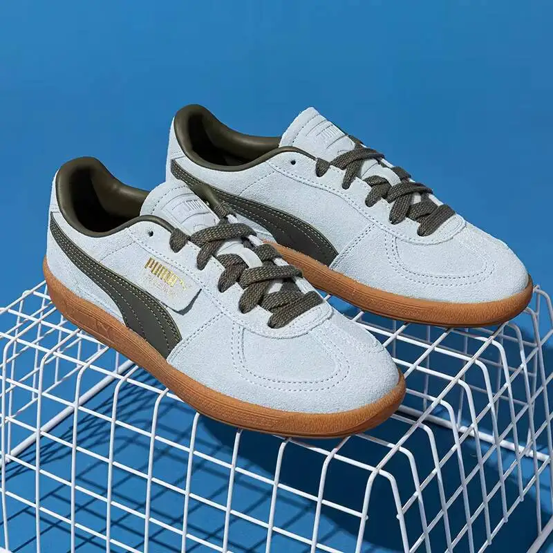 

PUMA Classic Green Suede Palermo Retro Skate Sneakers, Gum Sole Unisex Daily Casual Fashion Shoes 396463-63