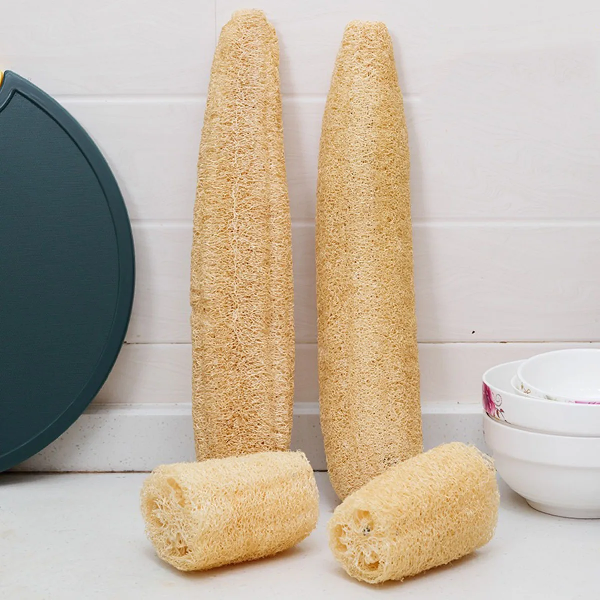 1pcs Natural Loofah Sponge Multi-purpose Cleaning Tool for Kitchen Bathroom Scrubber For Daily Cleansing Wash Body Scrubber Spa