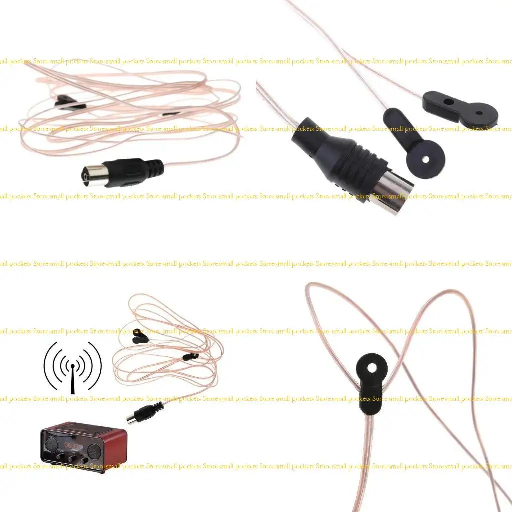 

R1WD FM Dipole Antenna Cable 520-1710MHz Female Plug Connector Wire Aerial for Home