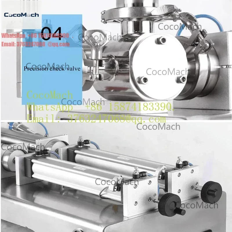 Double-Head Paste Filling Machine Pneumatic Honey Chili Sauce Laundry Detergent Sauce Edible Oil Alcohol Canning Machine