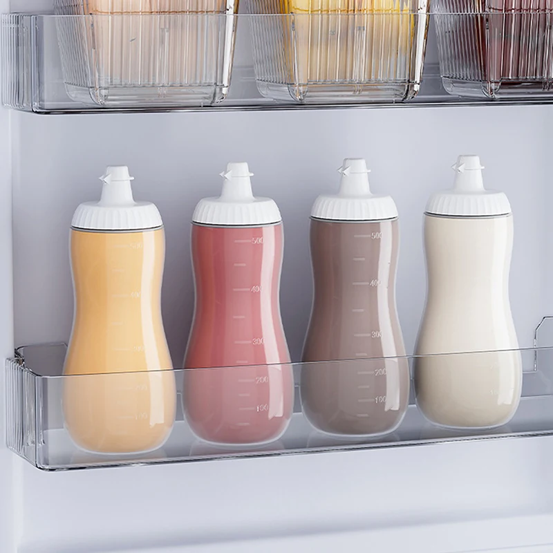 1 unidad nueva botella dispensadora de salsa de 500 ml con boquillas para salsa de tomate, aderezos para barbacoa y aceite de oliva